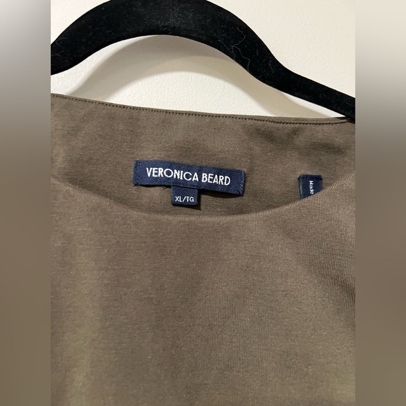 Veronica Beard Charissa Ruched Midi Dress Rich Brown Sleeveless Midi Dress - Picture 10 of 14